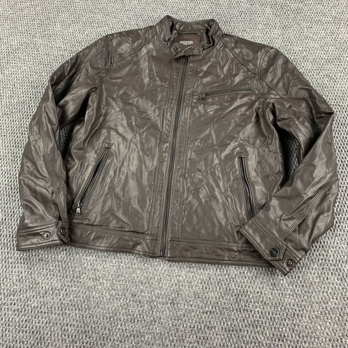 michael michael kors men's perforated leather moto jacket