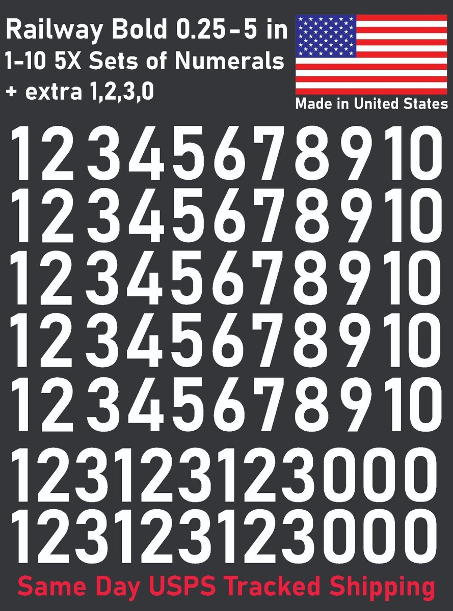 1-10 50+20 Outdoor Vinyl Decal Numbers for Mailbox, Shop, Wall