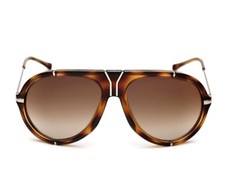 New YVES SAINT LAURENT YSL 2340/S P8OCC 58mm Havana Aviator Sunglasses Italy