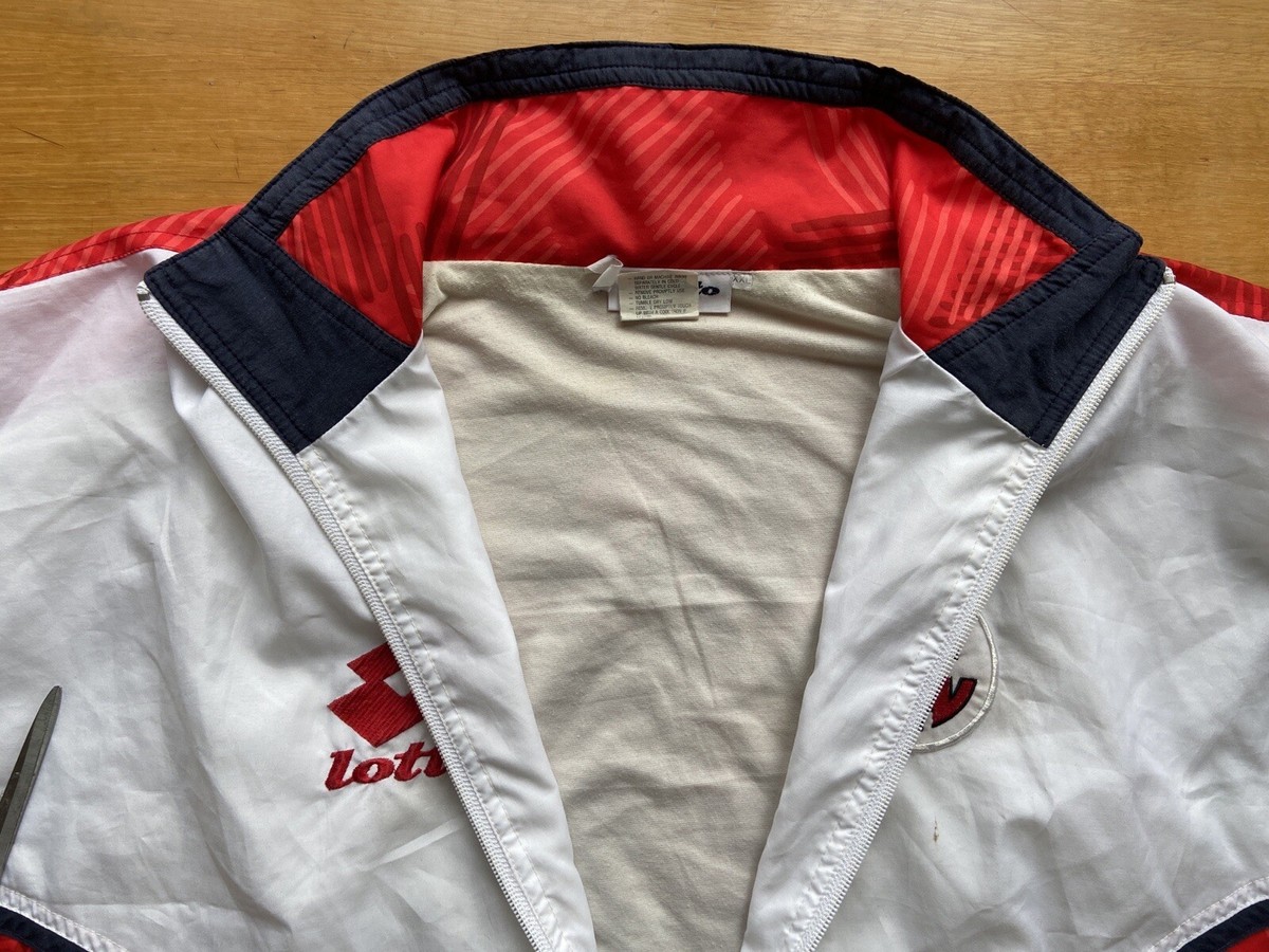 SWITZERLAND 90s HOME FOOTBALL SOCCER TRACK JACKET LOTTO sz SWITZERLAND 90s HOME FOOTBALL SOCCER TRACK JACKET LOTTO sz