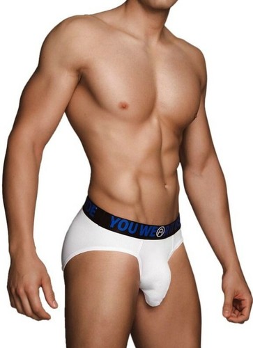 SLIP BLANCO CALZONCILLO CON COPA REALCE FRONTAL TROMPA LENCERÍA SENSUAL  HOMBRE | eBay