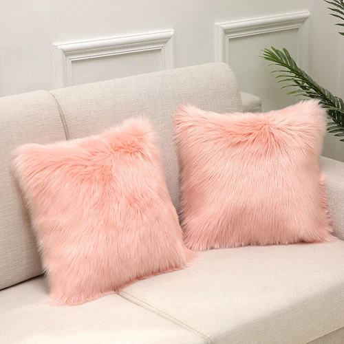 Luxury Faux Wool Plush Soft Fluffy Cushion Cover Pillow Cases Sofa Home Decor AA - Picture 22 of 39