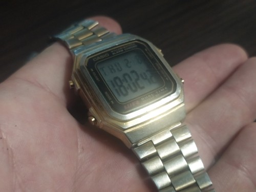 Vintage Watch Casio Alarm Chrono Dual Time Illuminator Digital h A178W Men's - Picture 10 of 22