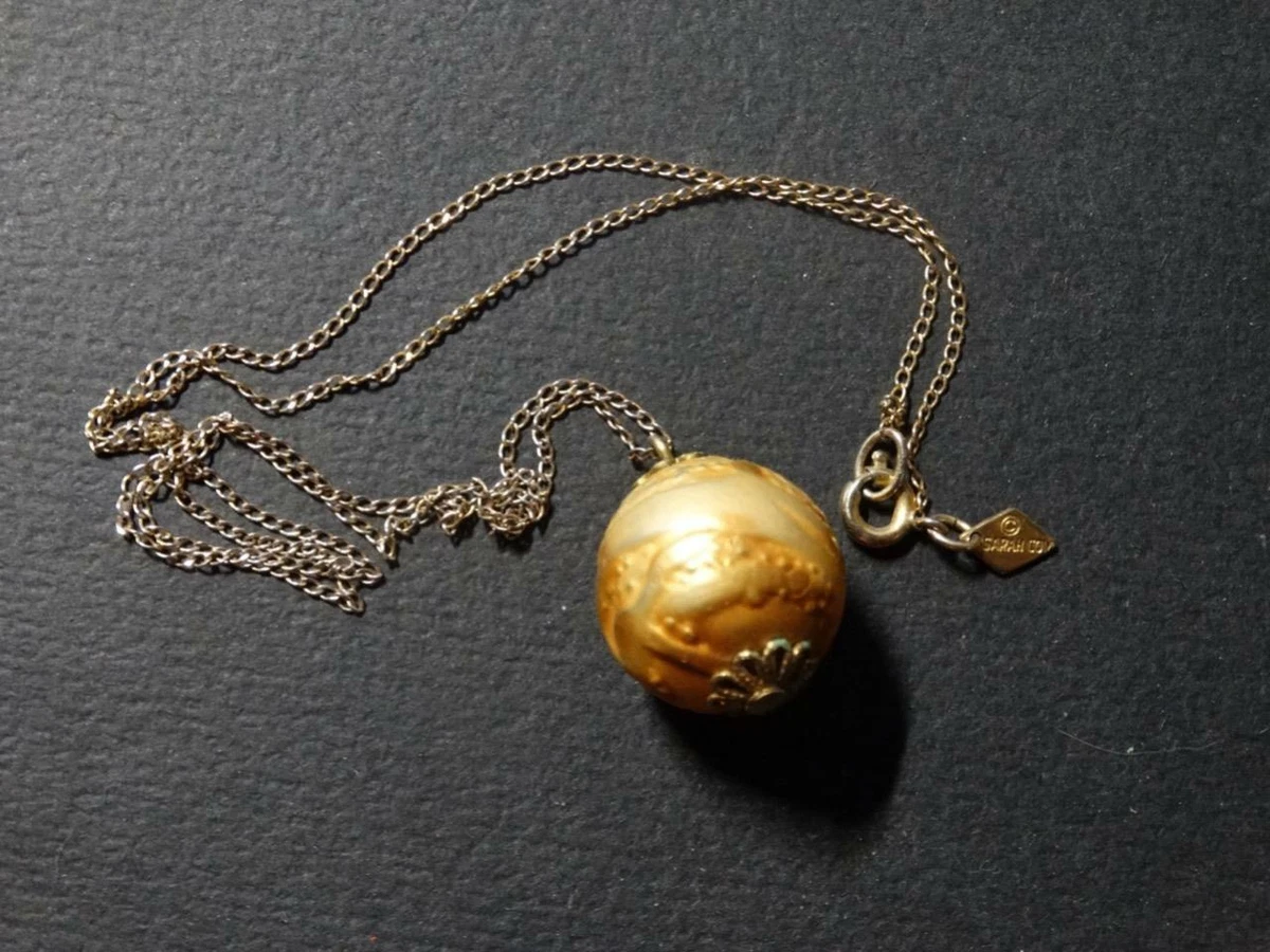 Sarah Coventry Gold Tone Necklace w/Teardrop Gold & Yellow Stone Pendant |  eBay