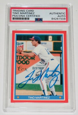 TINO MARTINEZ AUTOGRAPHED PACIFIC #8 OLYMPICS ROOKIE BASEBALL CARD