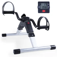 Folding Mini Exercise Bike Under Desk With LCD Display Arm/Leg Fitness Portable