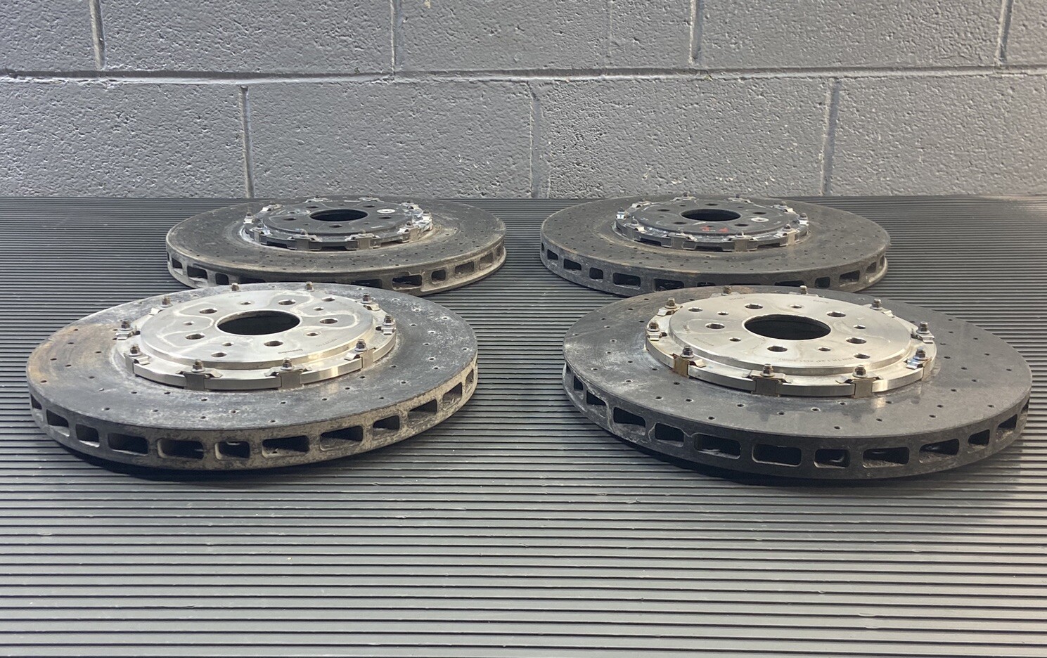 2015-2018 Ferrari California T Carbon Ceramic Brake Set Yellow 3k Miles OEM