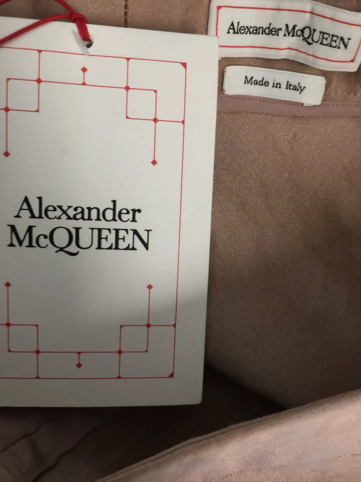 Pantaloni pantaloni donna ALEXANDER MCQUEEN in seta rosa taglia It 42 US 6 $750