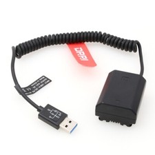 USB to NP-FZ100 Dummy Battery Power Cable for Sony A9 A7R3 A7M3 A7S3 A7III A7