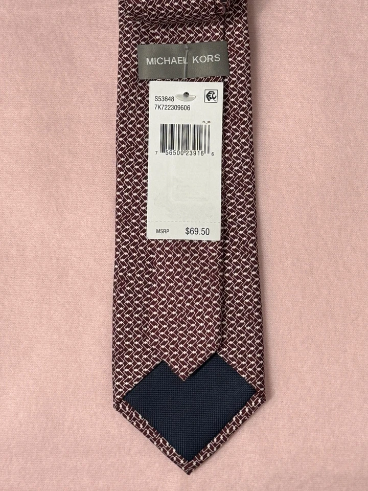 Corbata clásica de vino Michael Kors para hombre talla única Foto 3 de 3
