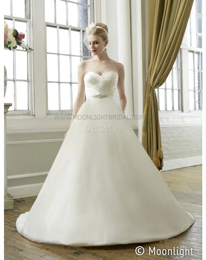 Moonlight Ivory Wedding Dress Sz 10 Convertible Top Style NWOT  - Image 2 of 4