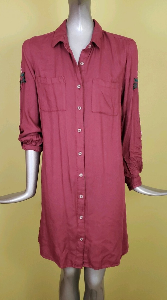charlotte russe shirt dress Charlotte Russe Women's Blue Jean Shirt Dress Size Med Full Button Down Pockets
