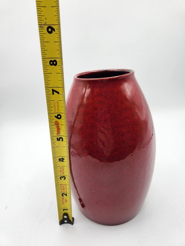 Scheurich W Germany Mid Century Modern Vase 629-18 dark red mcm - Picture 4 of 7