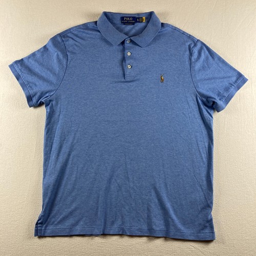 Polo Ralph Lauren Polo Mens Extra Large Blue Custom Slim Fit Flesh Pony Soft