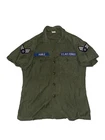 Vintage USAF Military Short Sleeve OG 107 Cotton Sateen Shirt Vietnam War