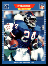 1989 Pro Set Ottis Anderson #554 New York Giants NFL Football  Base Set