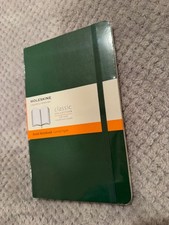 NEW Moleskine RULED Notebook HARD GREEN COVER LARGE SIZE 629063 SEALED