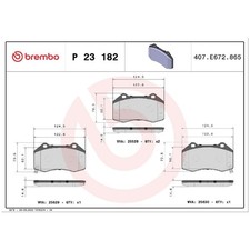 Satz Bremsbeläge Bremsklötze vorne für Fiat 124 348 | 23841854