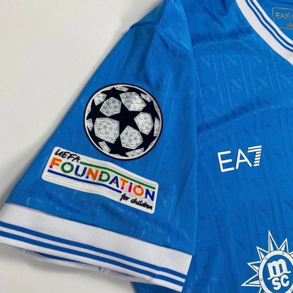 Camiseta de futebol Napoli 25/26 terceira manga curta De Brunye #11 masculina todos os tamanhos - Imagem 3 de 4