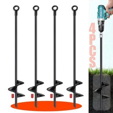 18 inch Ground Anchors Srew in Heavy Duty, Earth Shed Anchor Kit, Trampoline ...