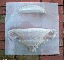 Vry Lg Yaley Deep Flex Mold Wall Statue Fountain Mold for plaster or cement See