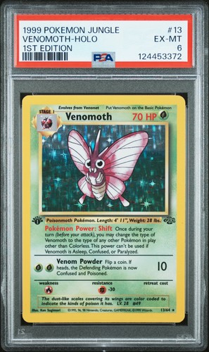 Venomoth (1st Edition) graded PSA 6 for sale on eBay