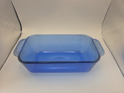 Pyrex Originals Cobalt Blue Loaf Pan 213-R Rectangle 1.5 Qt Bake Oven Glassware