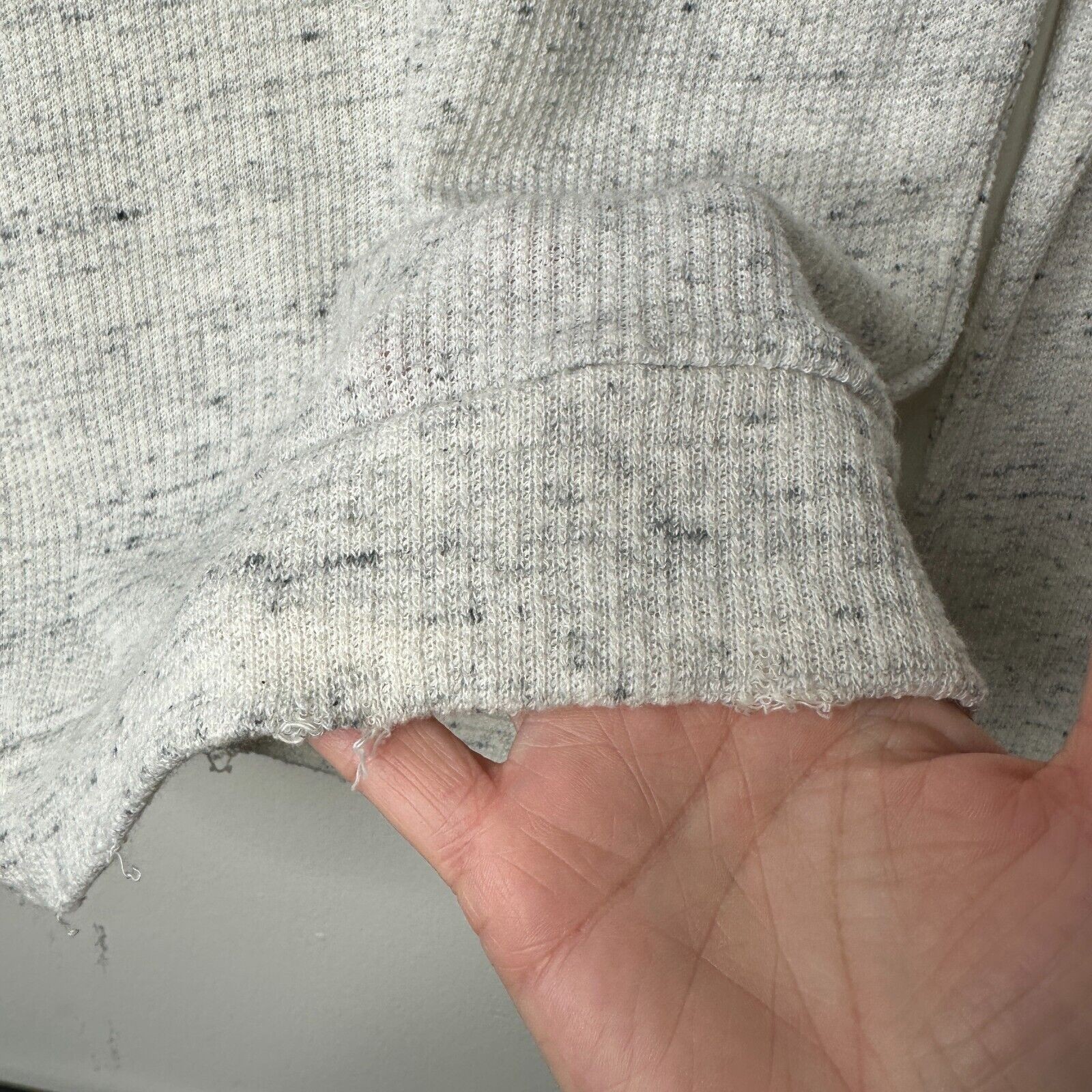 Peyton Jensen White-Gray Heathered Embroidered Ro… - image 6