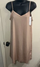 Soma Intimates Smoothing Slip Dress Beige Size Medium