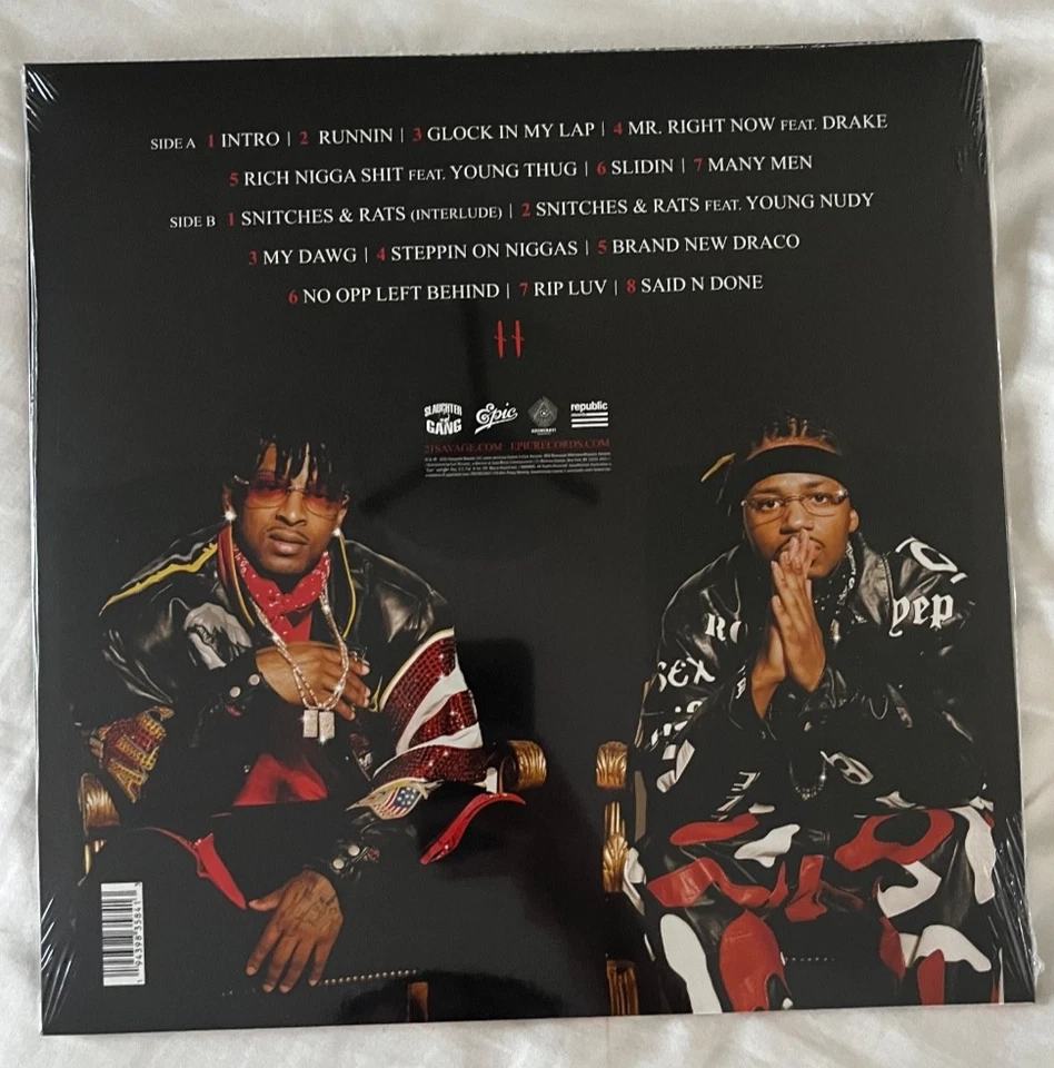 SEALED 21 Savage & Metro Boomin – Savage Mode II LP [Ltd Ed, Red, Version 2] - Image 2 of 2