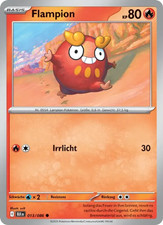 Flampion / Pokémon Karte / Deutsch / Schwarze Blitze / 013/86 / Reverse Holo