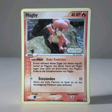 Magby Stamped Reverse Holo Pokemon Karte Deutsch 58/92 EX Legend Maker