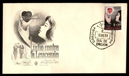 Mayfairstamps Argentina FDC 1958 Child Heart Blood Fight Leukemia First Day Cove