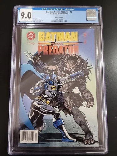 Batman Versus Predator 3 1992 Cgc 9.0  DC Dark Horse Comic Graded New Slab