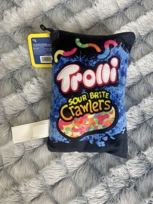 Snacks On Snacks Trolli Sour Brite Crawlers Candy Plush Fill Toy 10'' New