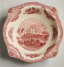Rare vtg Johnson Bros Old BritainCastles Serving Bowl Crown Mark Bolsover Castle