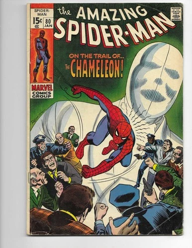 Amazing Spider-Man 80 1970 Marvel Comics VG+ 4.5 Gwen Stacy Chameleon