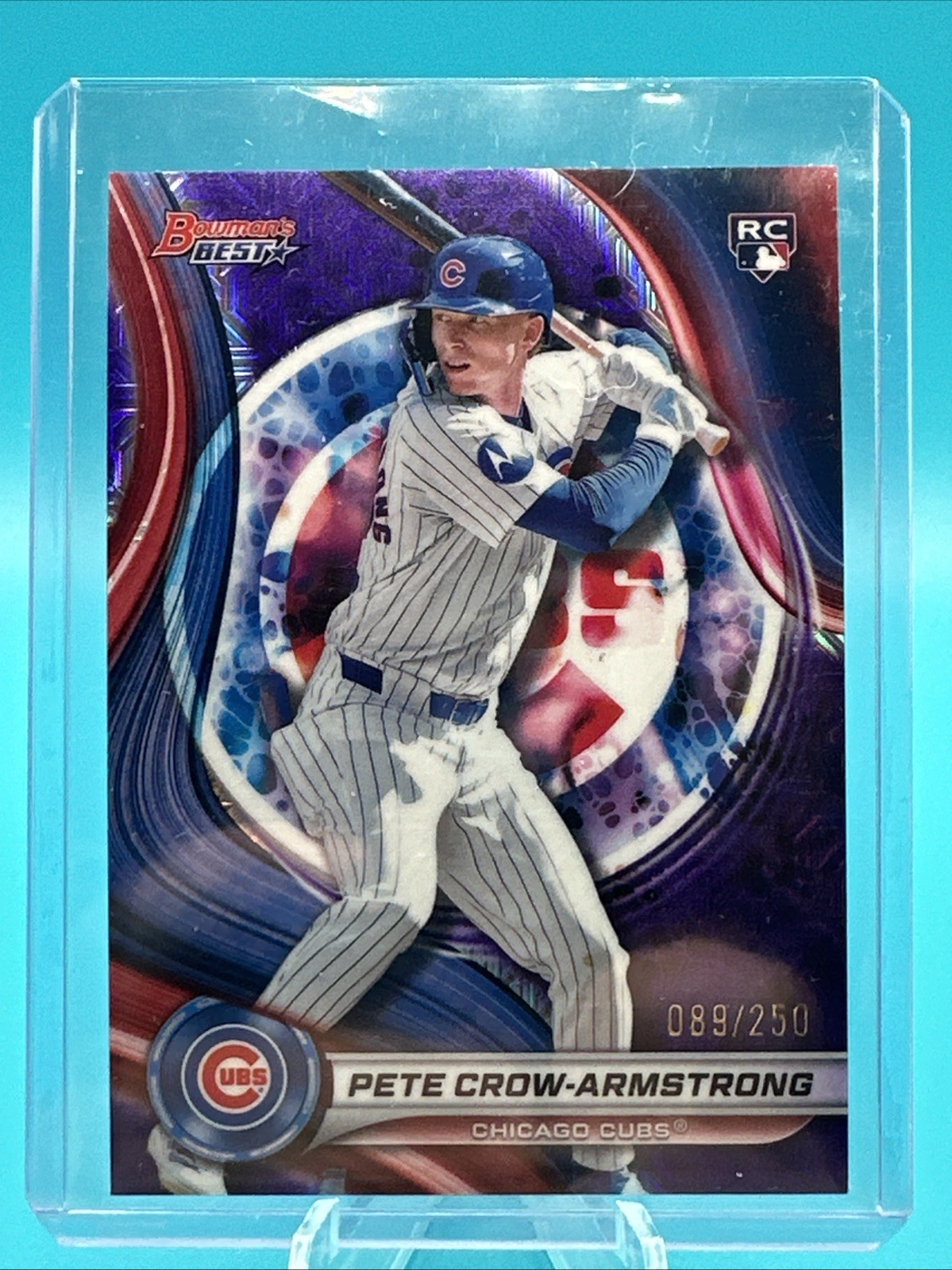 2024 Bowmans Best Pete Crow Armstrong Rookie Purple Mojo Refractor /250 RC