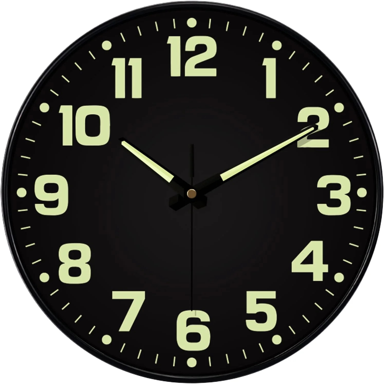 Glow in The Dark Wall Clock, 8 Inch Modern Silent Non Ticking Wall 8INCH Brown