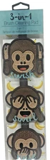 3-in-1 Makeup Brush Cleaning Pad Cute MONKEY Design Swish, Swirl and Rinse NIB