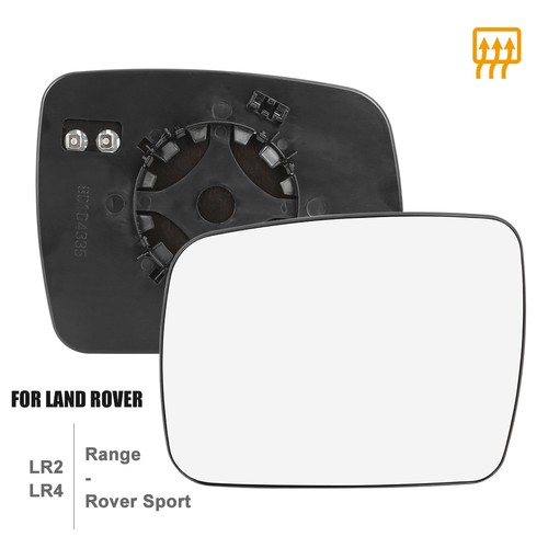 Heated Mirror Glass With Backing Plate – Driver Side Left For Land Rover LR2 LR4