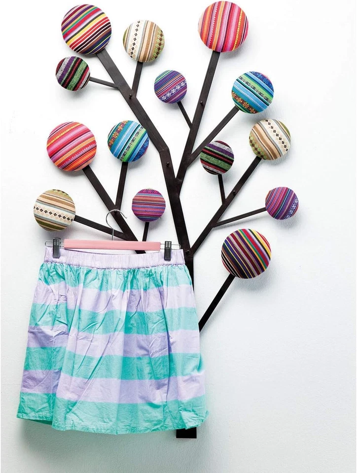 Design Appendiabiti Bubble Tree, Forma Albero, Multicolore, 111X65X7Cm, 6 Ganci - Immagine 3 di 4