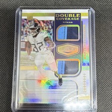 2020 Panini Plates & Patches Darrynton Evans Titans Double Coverage DC-DE Memor…