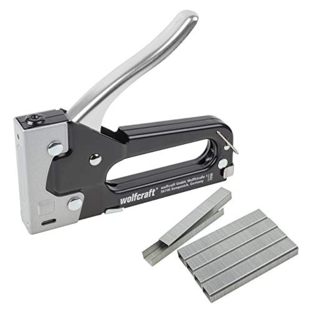 wolfcraft Tacocraft 6 Set Graffatrice Manuale 7090000 con 1000 Graffe