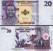 Eswatini (Swaziland) 20 Emalangeni 2024, UNC, P-NEW