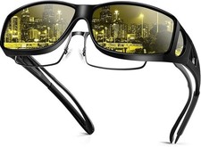 Each Cool Night Driving Glasses Night Vision Glasses Fit Over Glasses Polarized