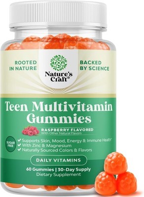 Teen Multivitamin Gummies 12-17 - Teen Boys & Girls Gummy Vitamins for Better Sk
