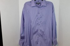 Kenneth Cole Reaction Mens Purple Wrinkle Free Shirt Size 16 1/2 32-33
