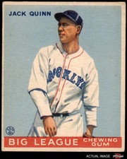 1933 Goudey #78 Jack Quinn Dodgers 4 - VG/EX