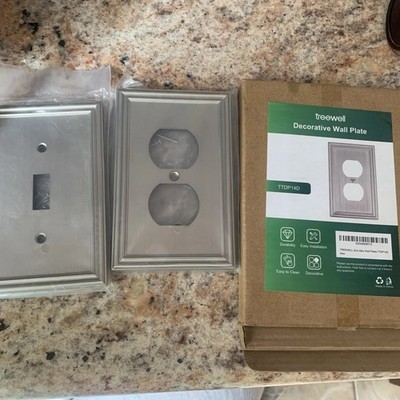 Treewell Switch Covers Zink Alloy Wall Plates 4 Pack